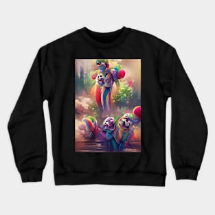 ABSTRACT COLOURFUL (COLORFUL) CLOWNS Crewneck Sweatshirt